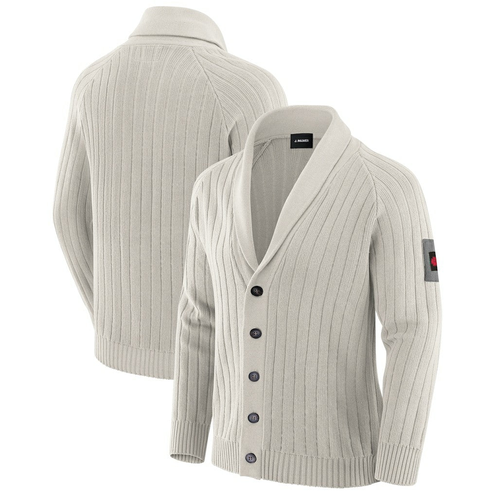 Kansas City Chiefs J. Palmer The Playmaker Cardigan Raglan Sweater Gray | NFL