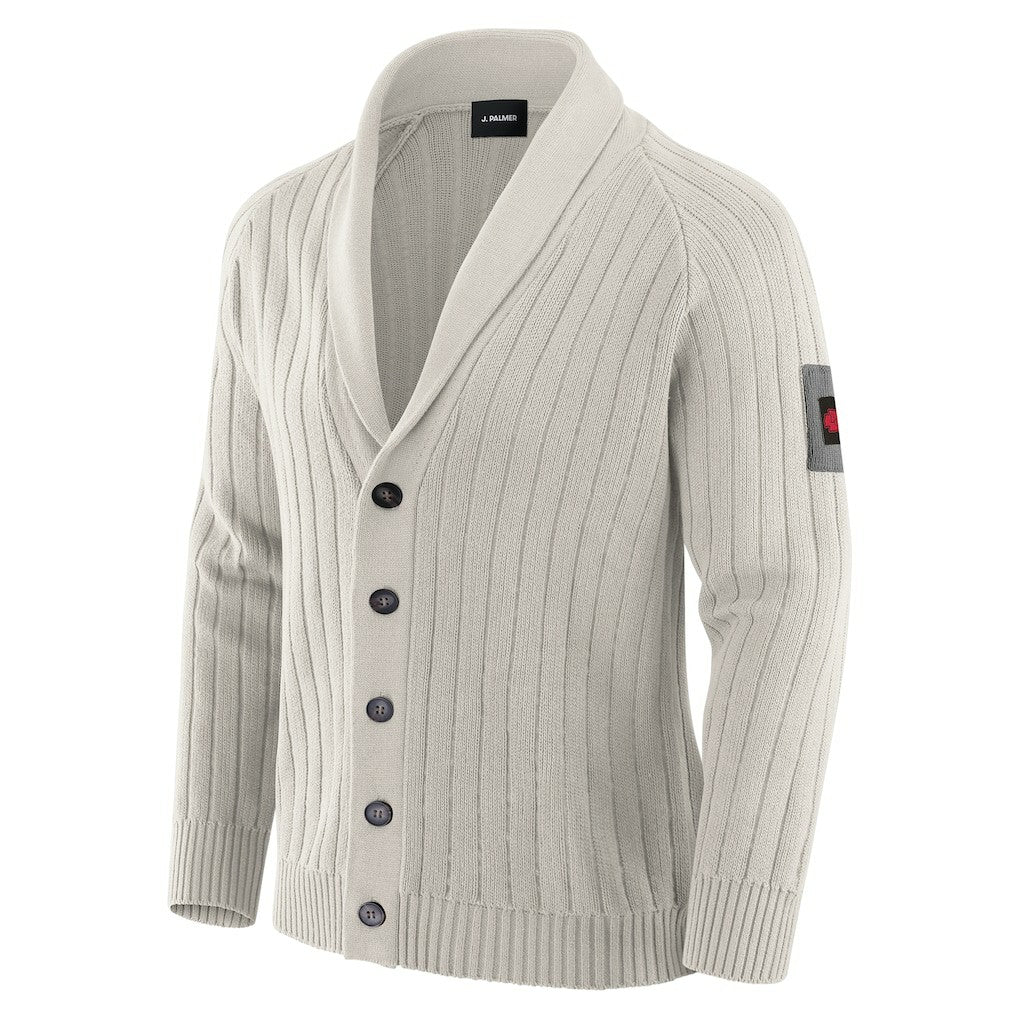 Kansas City Chiefs J. Palmer The Playmaker Cardigan Raglan Sweater Gray | NFL