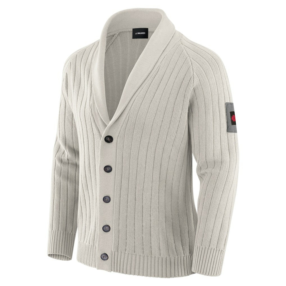 Kansas City Chiefs J. Palmer The Playmaker Cardigan Raglan Sweater Gray | NFL