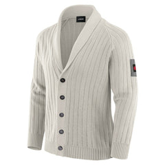 Kansas City Chiefs J. Palmer The Playmaker Cardigan Raglan Sweater Gray | NFL