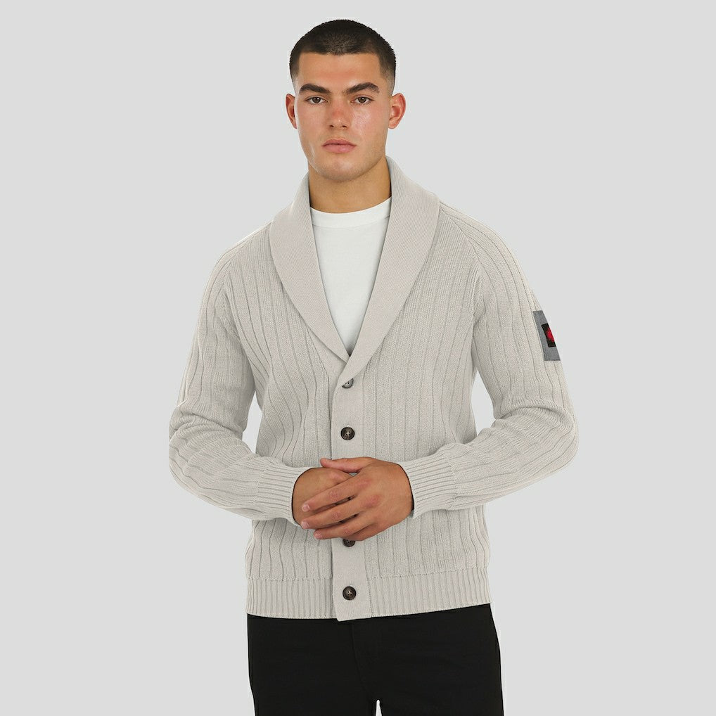 Kansas City Chiefs J. Palmer The Playmaker Cardigan Raglan Sweater Gray | NFL