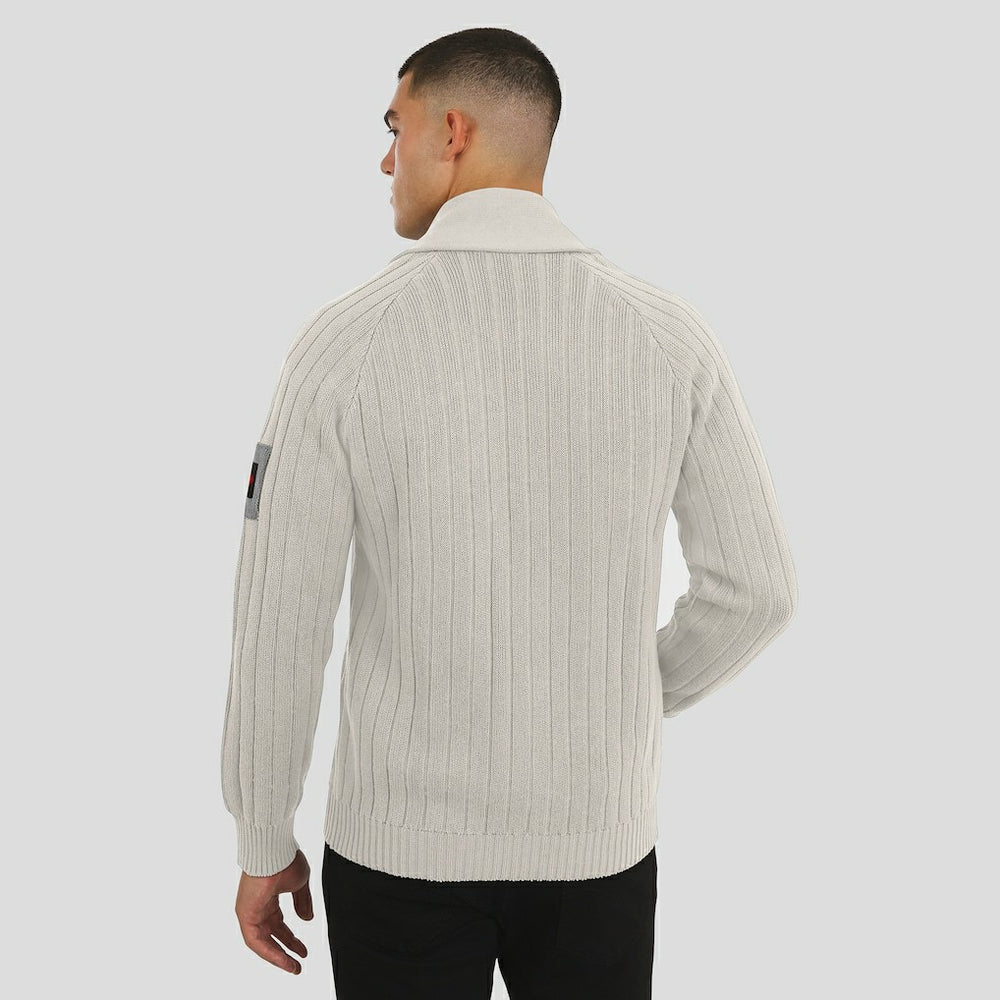 Kansas City Chiefs J. Palmer The Playmaker Cardigan Raglan Sweater Gray | NFL