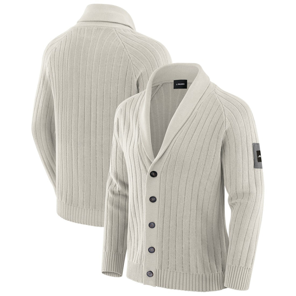New York Jets J. Palmer The Playmaker Cardigan Raglan Sweater Gray | NFL