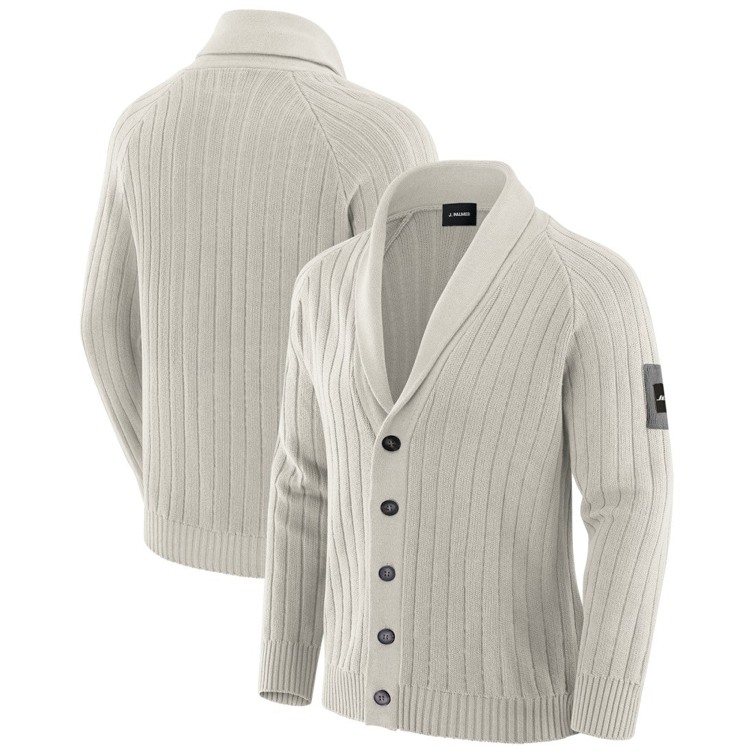 New York Jets J. Palmer The Playmaker Cardigan Raglan Sweater Gray | NFL