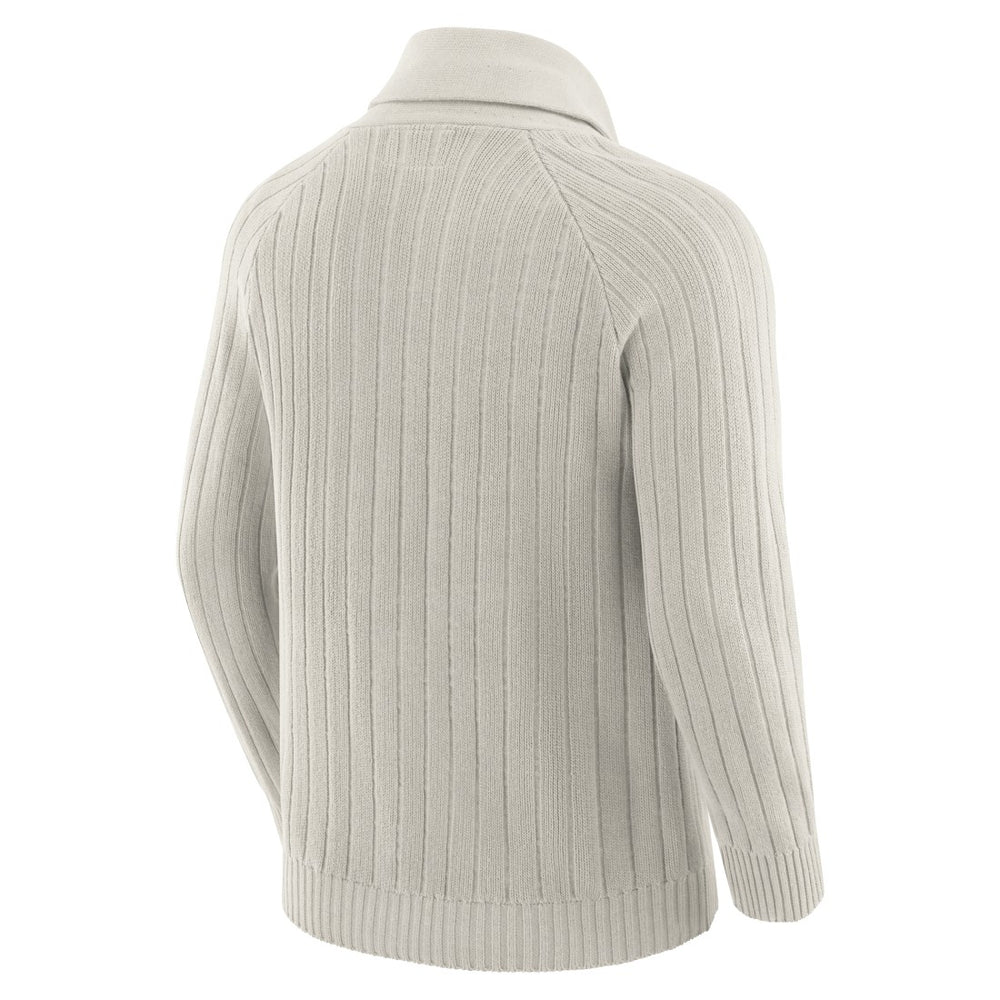 New York Jets J. Palmer The Playmaker Cardigan Raglan Sweater Gray | NFL