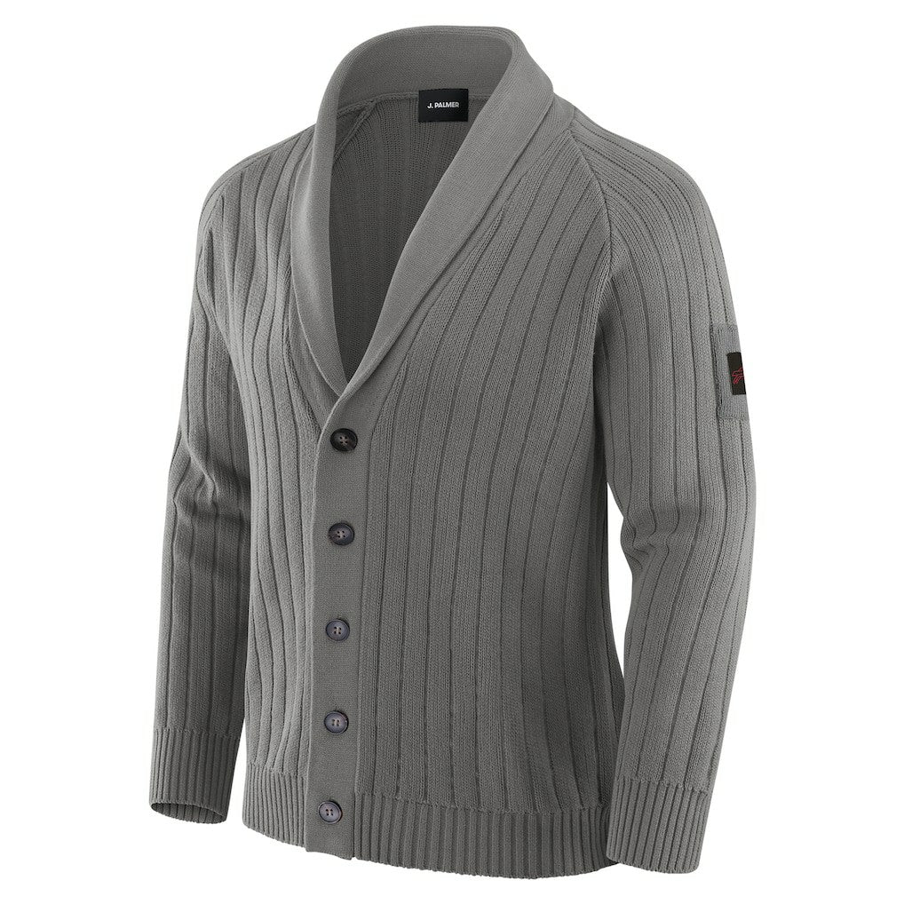 Buffalo Bills J. Palmer The Playmaker Cardigan Raglan Sweater Graphite | NFL
