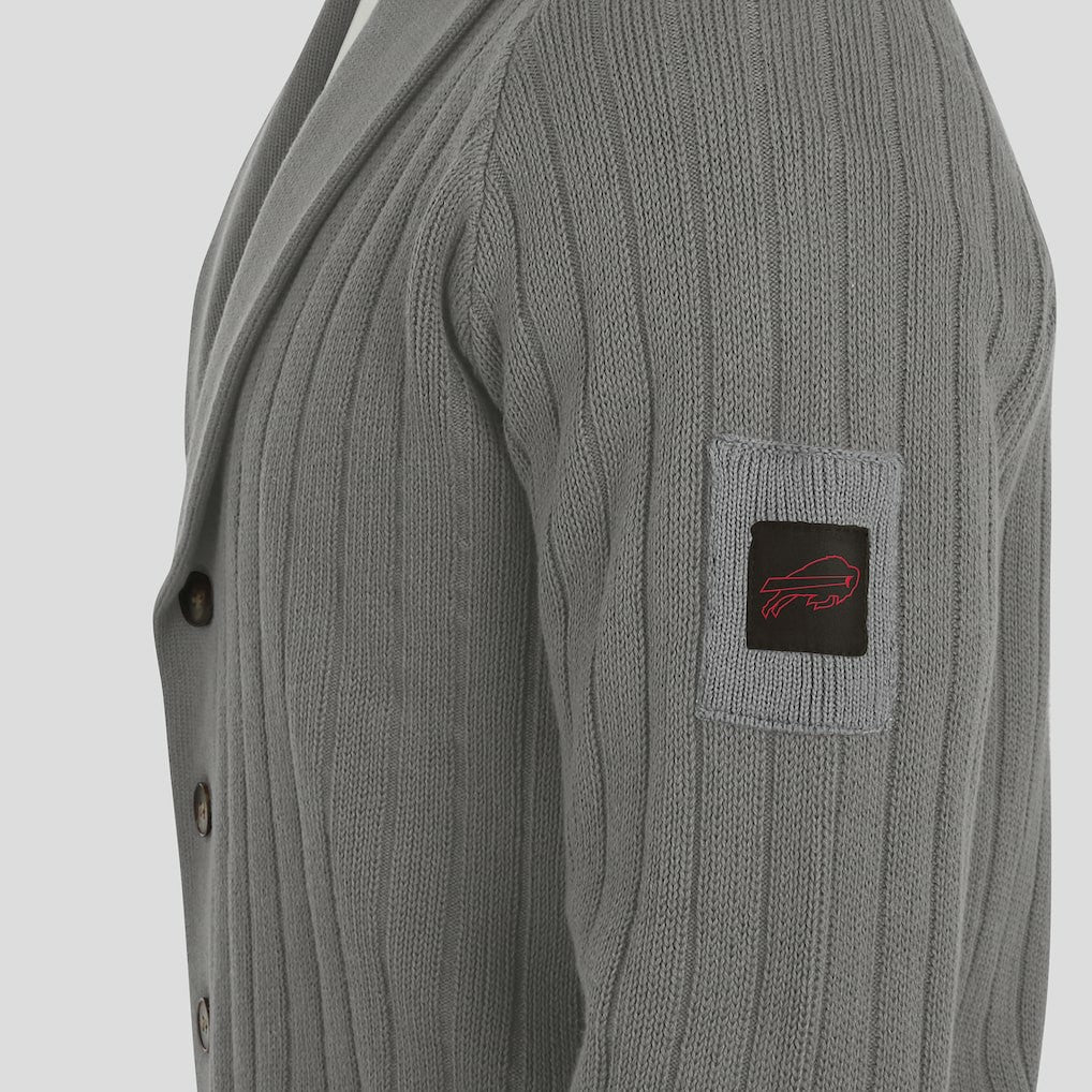 Buffalo Bills J. Palmer The Playmaker Cardigan Raglan Sweater Graphite | NFL