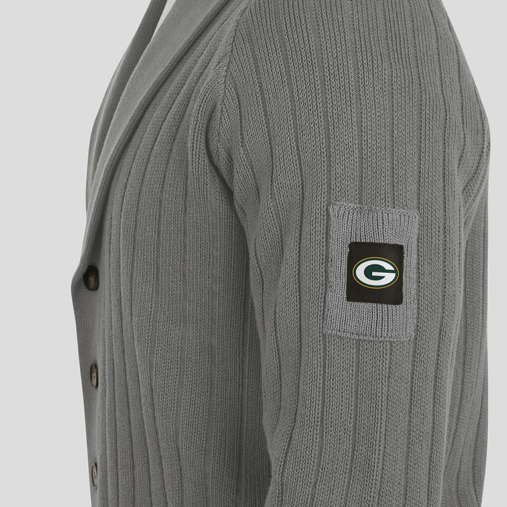 Green Bay Packers J. Palmer The Playmaker Cardigan Raglan Sweater Graphite | NFL