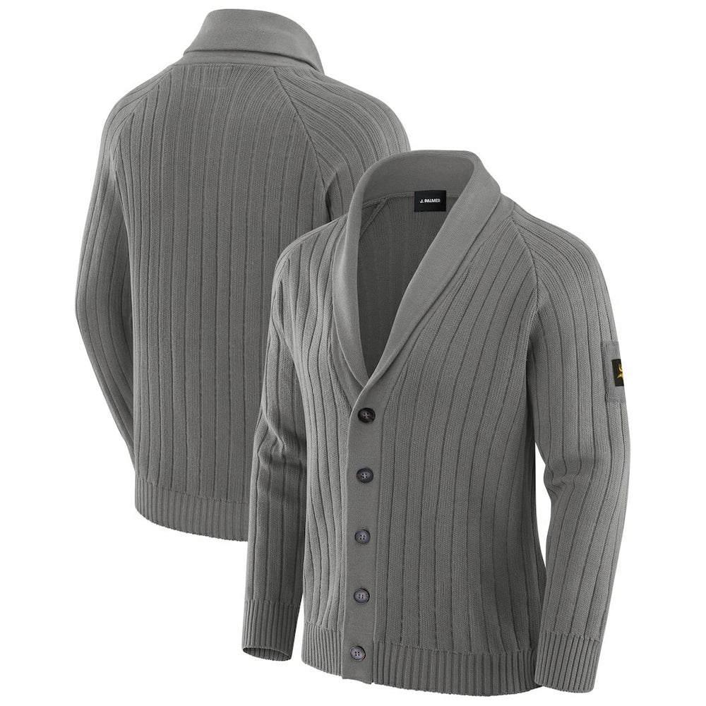 Minnesota Vikings J. Palmer The Playmaker Cardigan Raglan Sweater Graphite | NFL