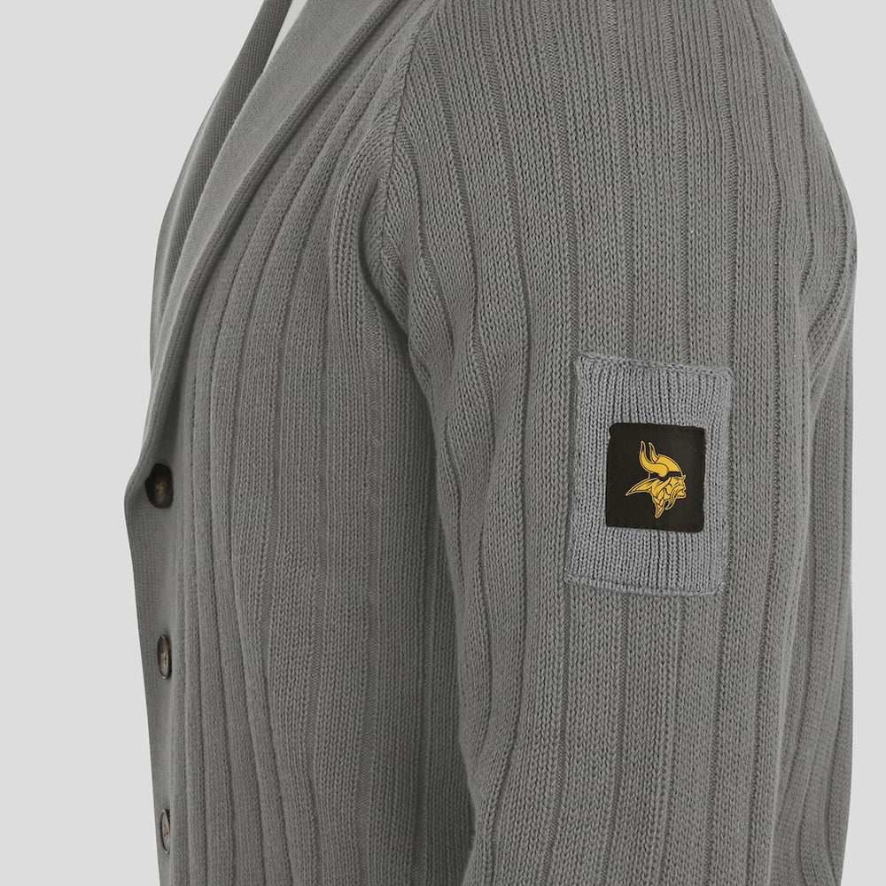 Minnesota Vikings J. Palmer The Playmaker Cardigan Raglan Sweater Graphite | NFL