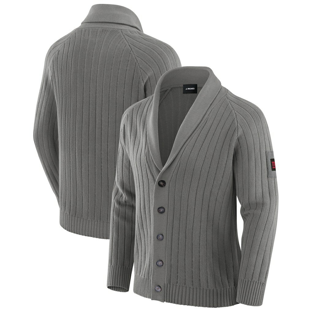 New York Giants J. Palmer The Playmaker Cardigan Raglan Sweater Graphite | NFL
