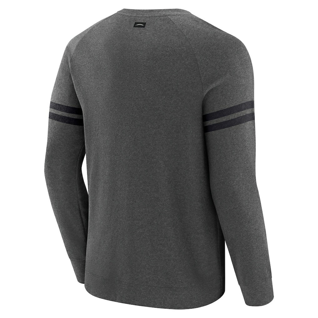 Cincinnati Bengals J. Palmer Players Lounge Raglan Tri-Blend Sweatshirt Dark Heather Gray | NFL