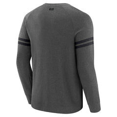 Cincinnati Bengals J. Palmer Players Lounge Raglan Tri-Blend Sweatshirt Dark Heather Gray | NFL