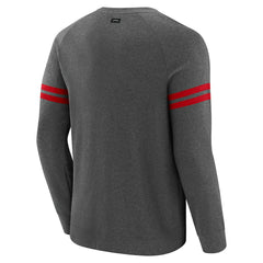 Atlanta Falcons J. Palmer Players Lounge Raglan Tri-Blend Sweatshirt Dark Heather Gray | NFL