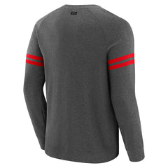 Kansas City Chiefs J. Palmer Players Lounge Raglan Tri-Blend Sweatshirt Dark Heather Gray | NFL