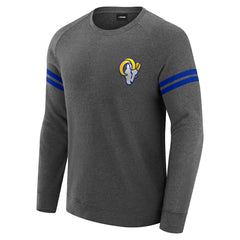 Los Angeles Rams J. Palmer Players Lounge Raglan Tri-Blend Sweatshirt Dark Heather Gray | NFL
