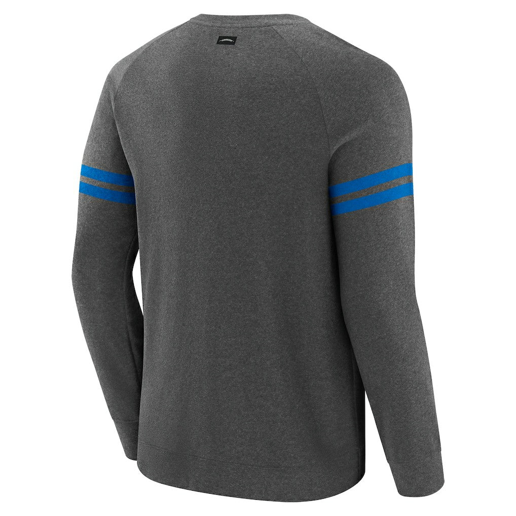 Los Angeles Chargers J. Palmer Players Lounge Raglan Tri-Blend Sweatshirt Dark Heather Gray | NFL