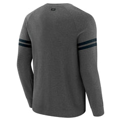 Carolina Panthers J. Palmer Players Lounge Raglan Tri-Blend Sweatshirt Dark Heather Gray | NFL