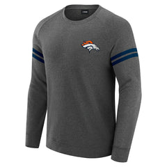 Denver Broncos J. Palmer Players Lounge Raglan Tri-Blend Sweatshirt Dark Heather Gray | NFL