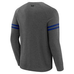 New York Giants J. Palmer Players Lounge Raglan Tri-Blend Sweatshirt Dark Heather Gray | NFL