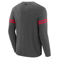 Arizona Cardinals J. Palmer Players Lounge Raglan Tri-Blend Sweatshirt Dark Heather Gray | NFL