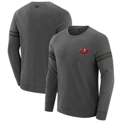 Tampa Bay Buccaneers J. Palmer Players Lounge Raglan Tri-Blend Sweatshirt Dark Heather Gray | NFL