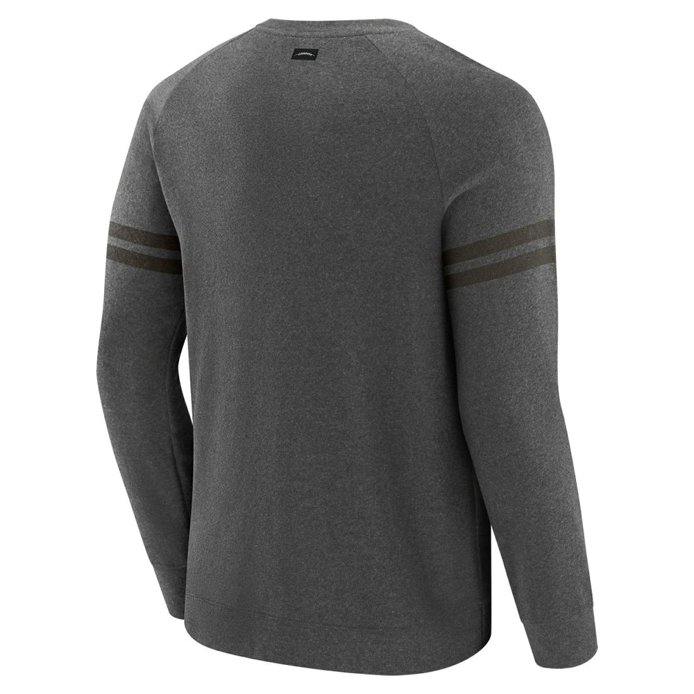 Tampa Bay Buccaneers J. Palmer Players Lounge Raglan Tri-Blend Sweatshirt Dark Heather Gray | NFL