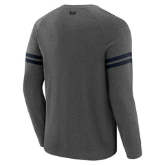 Houston Texans J. Palmer Players Lounge Raglan Tri-Blend Sweatshirt Dark Heather Gray | NFL