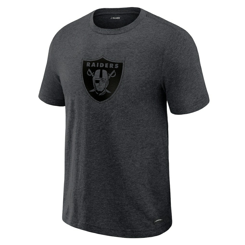 Las Vegas Raiders J. Palmer Players Lounge Tri-Blend T-Shirt Graphite | NFL