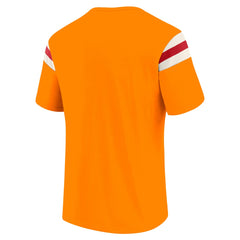 Tampa Bay Buccaneers Darius Rucker Collection Distressed Throwback Shoulder Stripe T-Shirt Orange | Fanatics
