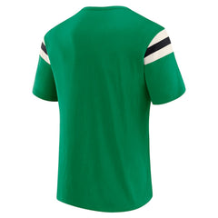 Philadelphia Eagles Darius Rucker Collection Distressed Throwback Shoulder Stripe T-Shirt Kelly Green | Fanatics