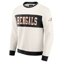 Cincinnati Bengals Darius Rucker Collection Colorblock Pullover Sweatshirt Cream | Fanatics
