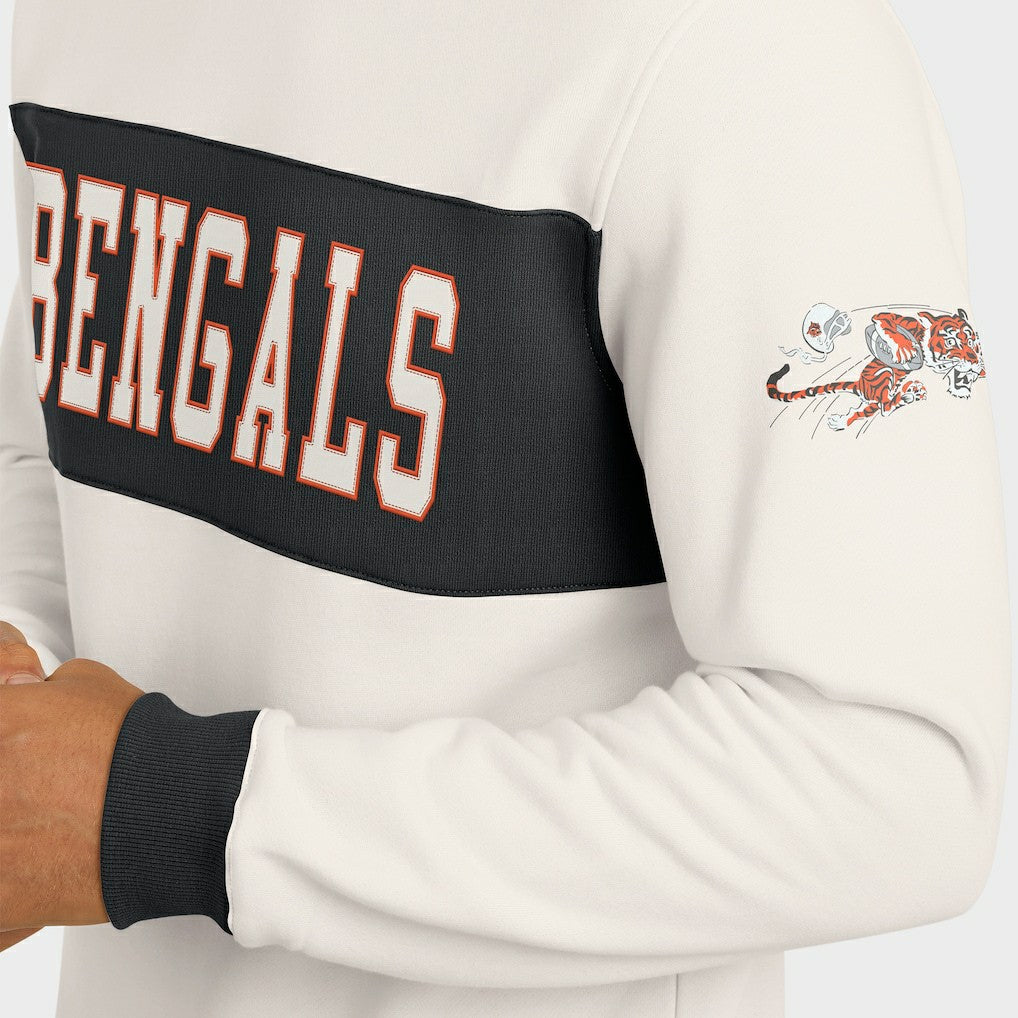 Cincinnati Bengals Darius Rucker Collection Colorblock Pullover Sweatshirt Cream | Fanatics
