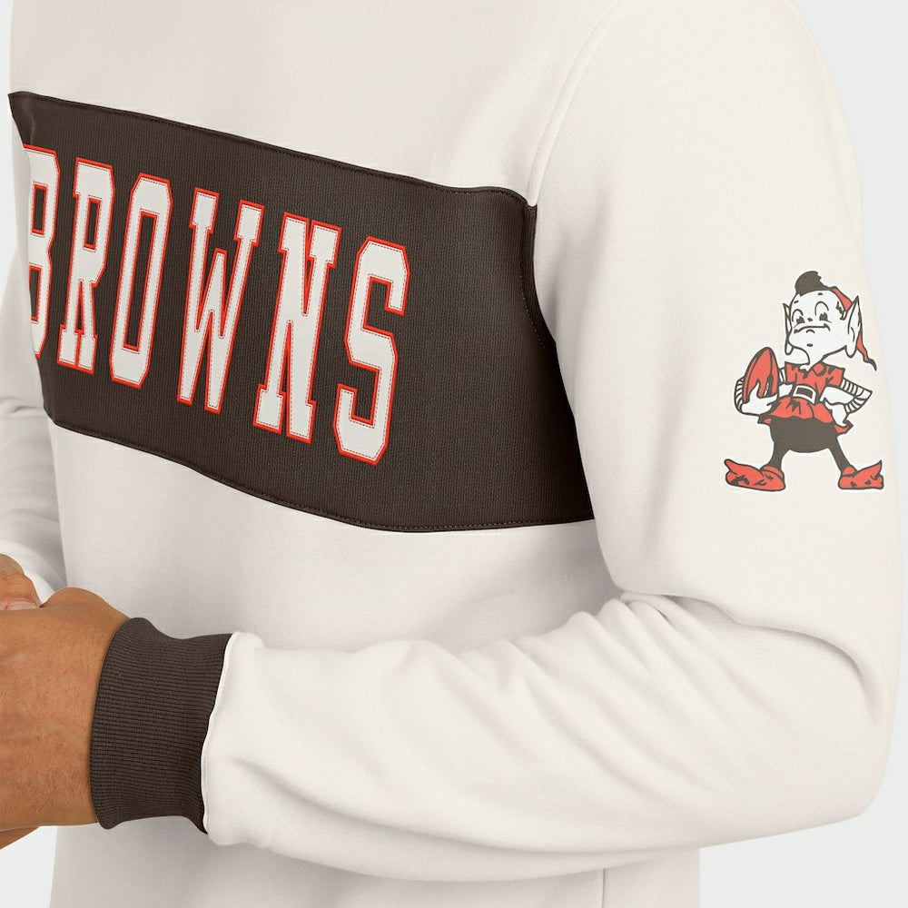 Cleveland Browns Darius Rucker Collection Colorblock Pullover Sweatshirt Cream | Fanatics