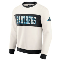 Carolina Panthers Darius Rucker Collection Colorblock Pullover Sweatshirt Cream | Fanatics
