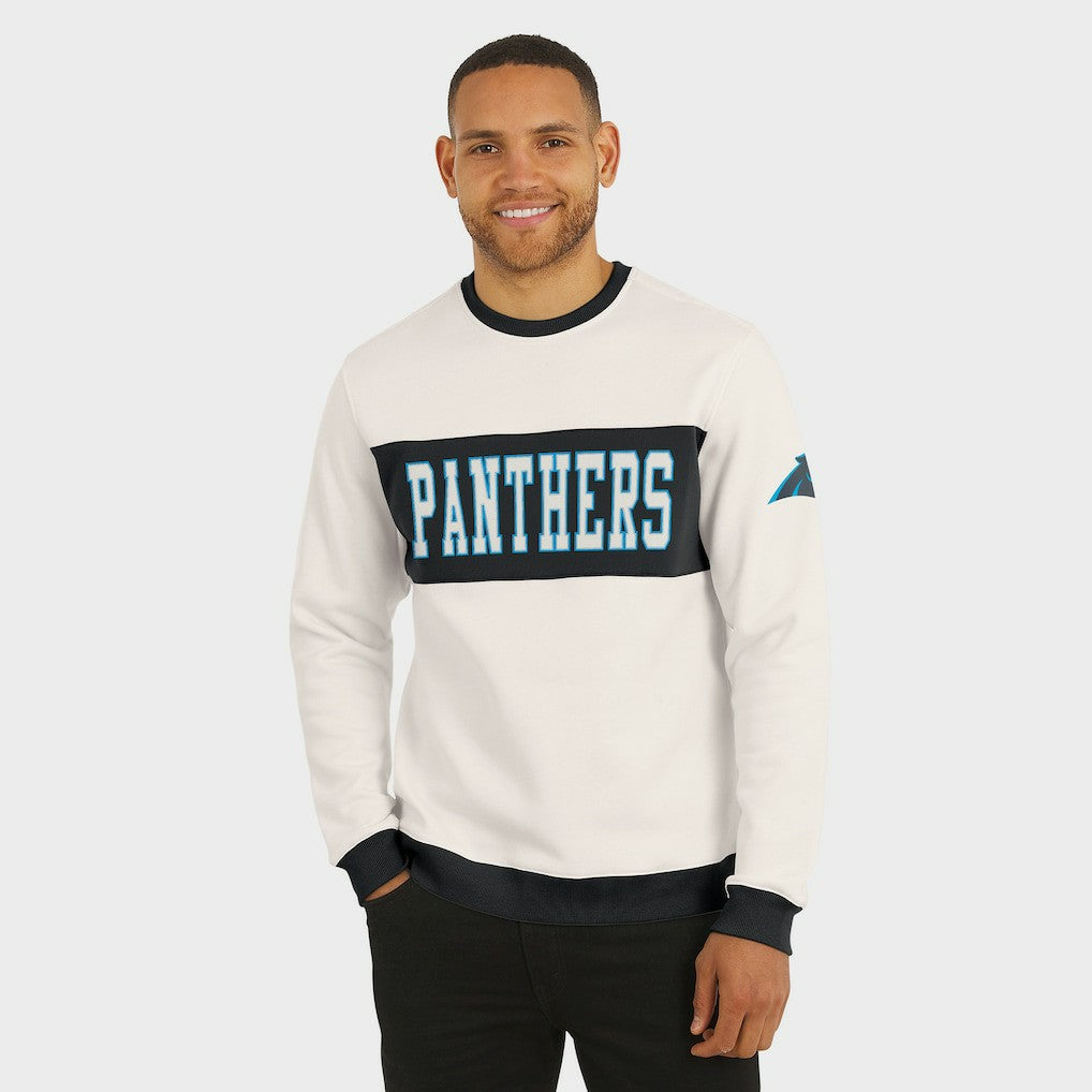 Carolina Panthers Darius Rucker Collection Colorblock Pullover Sweatshirt Cream | Fanatics