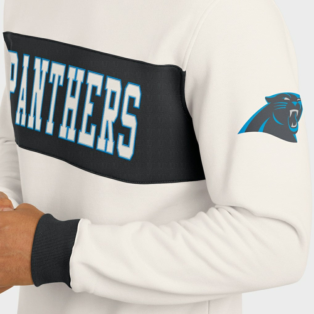 Carolina Panthers Darius Rucker Collection Colorblock Pullover Sweatshirt Cream | Fanatics