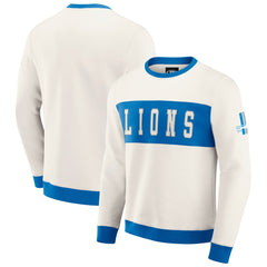 Detroit Lions Darius Rucker Collection Colorblock Pullover Sweatshirt Cream | Fanatics