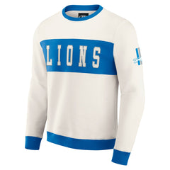 Detroit Lions Darius Rucker Collection Colorblock Pullover Sweatshirt Cream | Fanatics