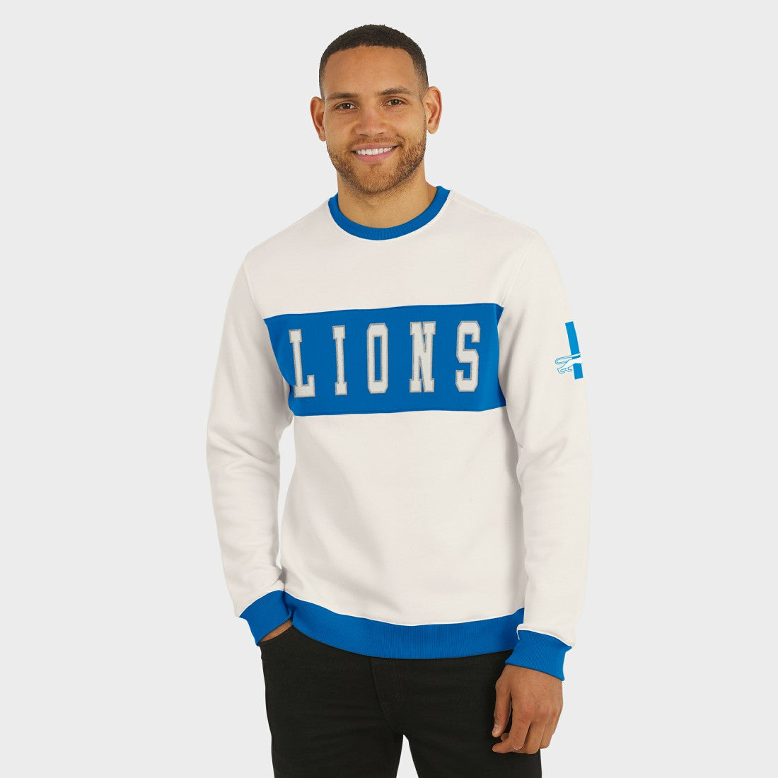 Detroit Lions Darius Rucker Collection Colorblock Pullover Sweatshirt Cream | Fanatics