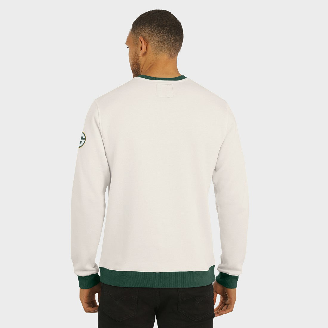Green Bay Packers Darius Rucker Collection Colorblock Pullover Sweatshirt Cream | Fanatics