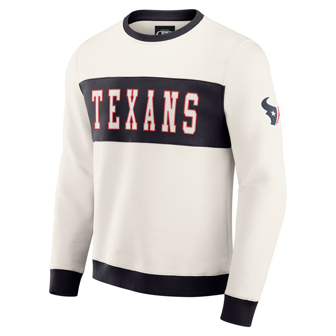 Houston Texans Darius Rucker Collection Colorblock Pullover Sweatshirt Cream | Fanatics