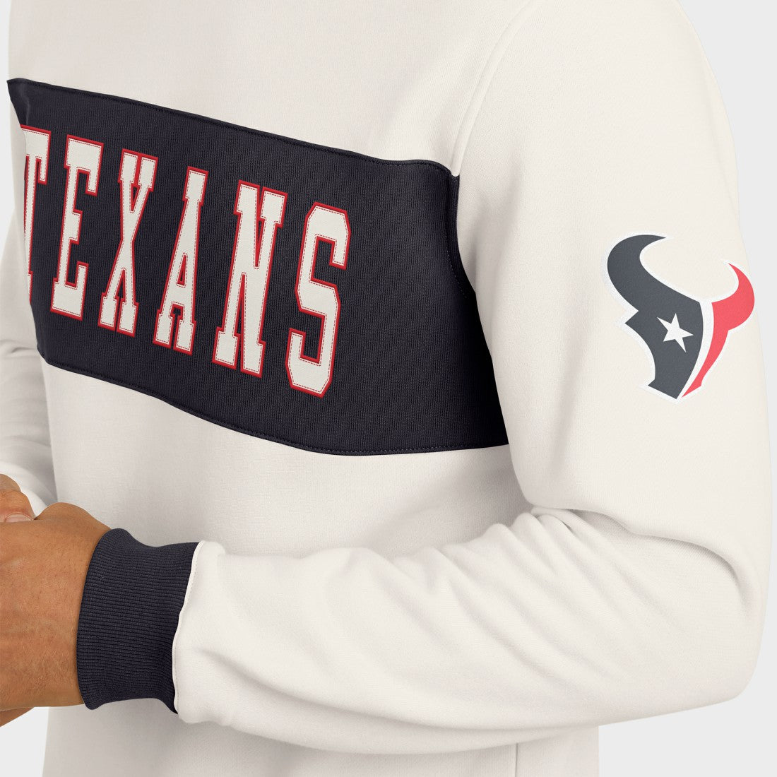Houston Texans Darius Rucker Collection Colorblock Pullover Sweatshirt Cream | Fanatics