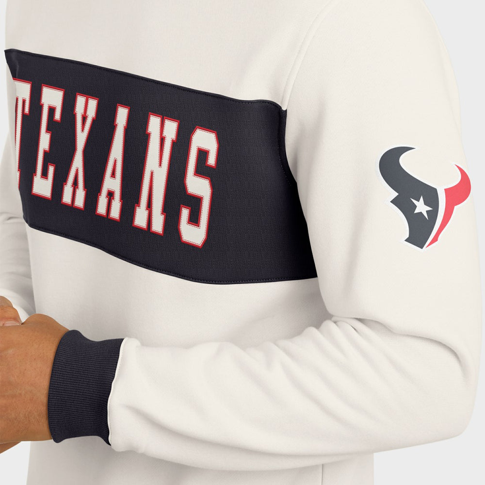 Houston Texans Darius Rucker Collection Colorblock Pullover Sweatshirt Cream | Fanatics