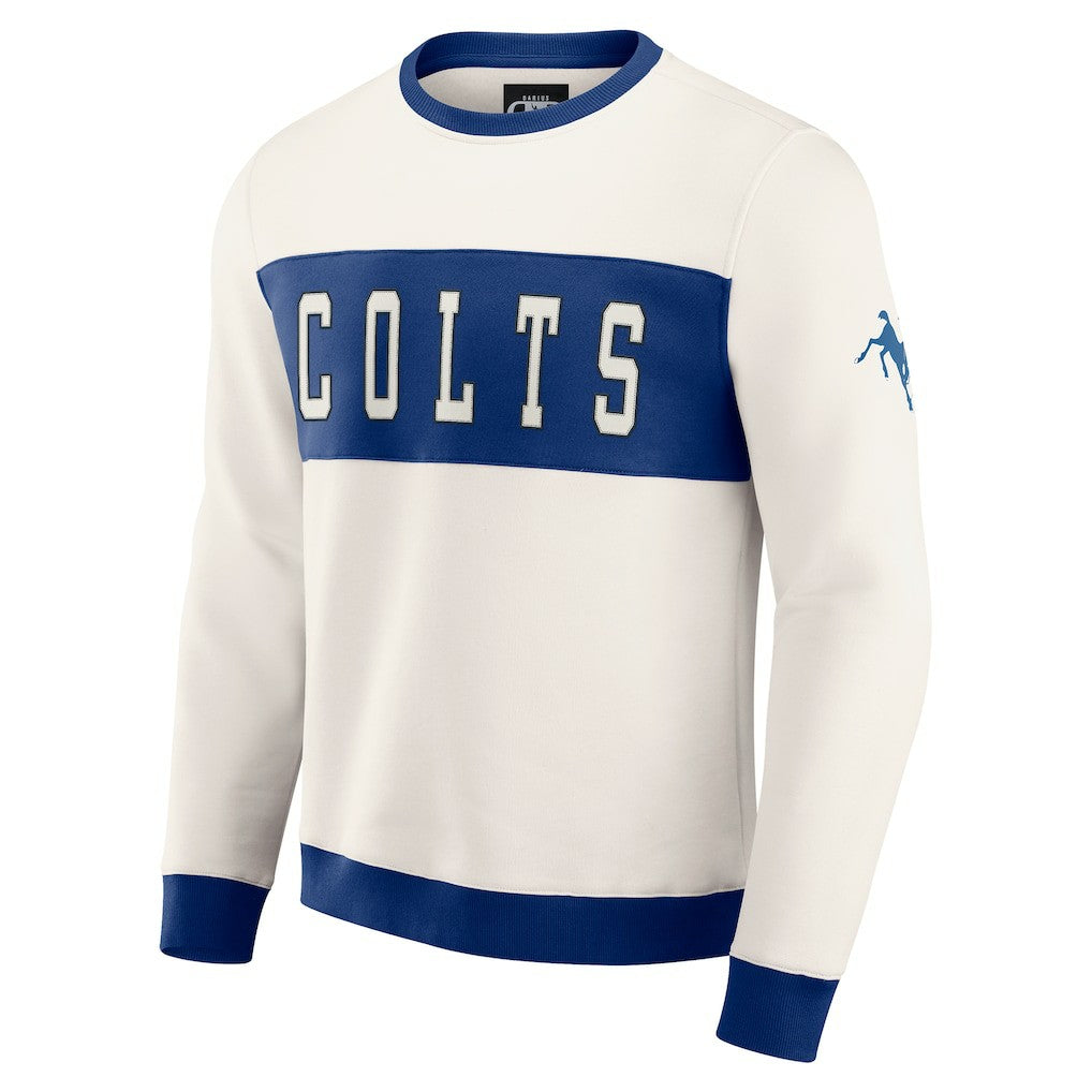 Indianapolis Colts Darius Rucker Collection Colorblock Pullover Sweatshirt Cream | Fanatics