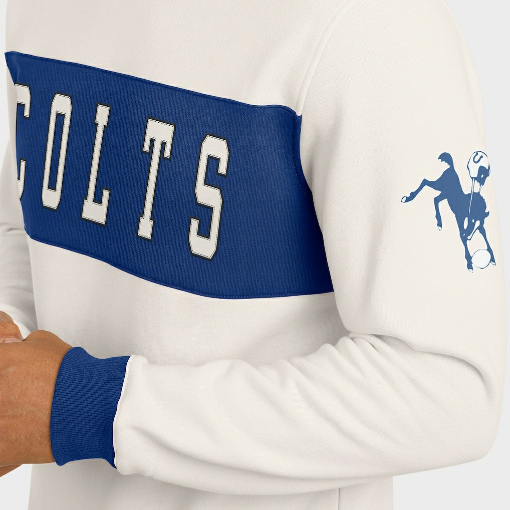 Indianapolis Colts Darius Rucker Collection Colorblock Pullover Sweatshirt Cream | Fanatics