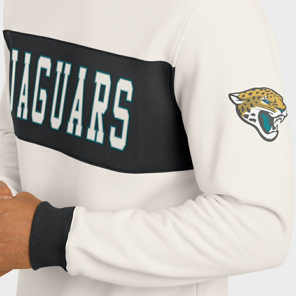 Jacksonville Jaguars Darius Rucker Collection Colorblock Pullover Sweatshirt Cream | Fanatics