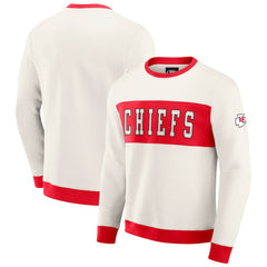 Kansas City Chiefs Darius Rucker Collection Colorblock Pullover Sweatshirt Cream | Fanatics