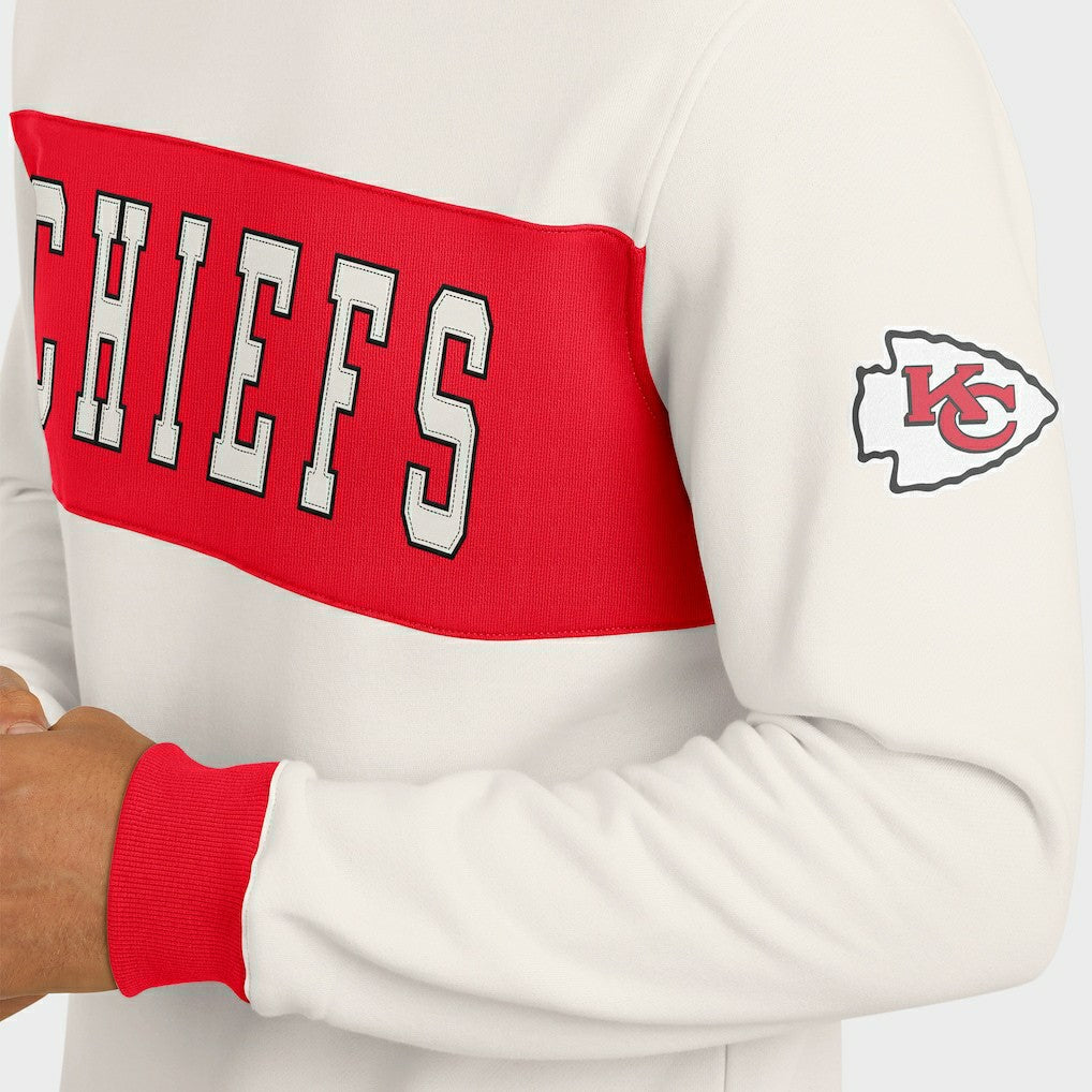 Kansas City Chiefs Darius Rucker Collection Colorblock Pullover Sweatshirt Cream | Fanatics