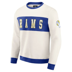 Los Angeles Rams Darius Rucker Collection Colorblock Pullover Sweatshirt Cream | Fanatics